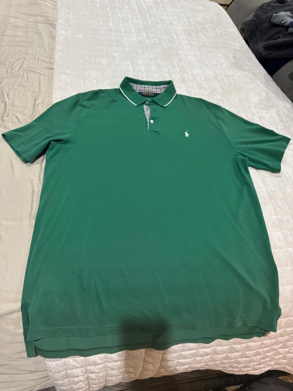 Men’s Polo Golf by Ralph Lauren Green Short-Sleeve Polo with Contrast Trim XL